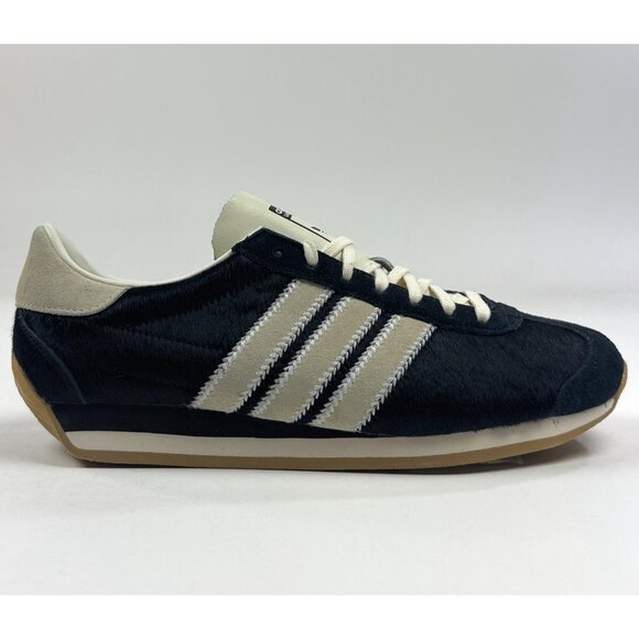 Adidas Originals Country OG Cow Fur Black Womens 10 Shoes Sneakers Low JQ0545 - Picture 1 of 11